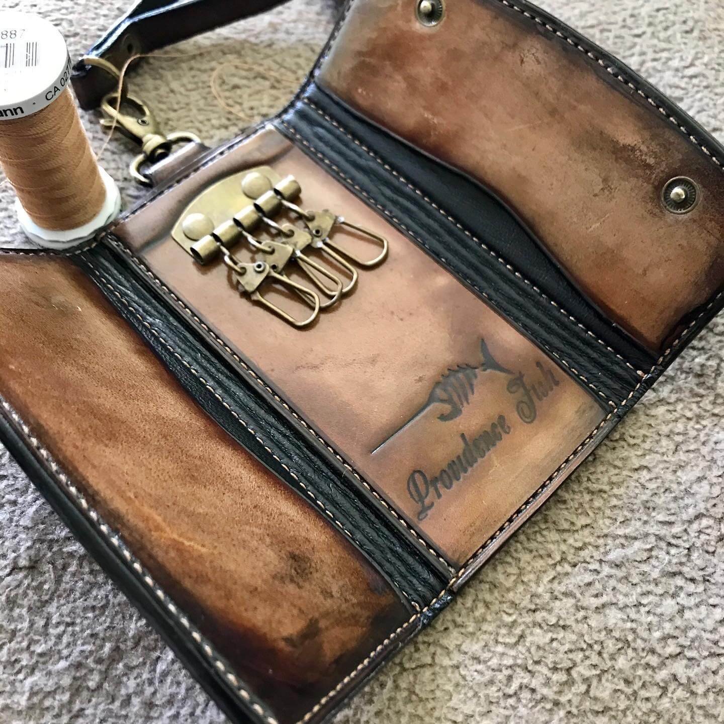 Leather Key Wallet – Patina Brown Edition