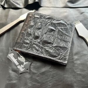 Black Textured Leather Bifold WalletBlack Textured Leather Bifold Wallet4